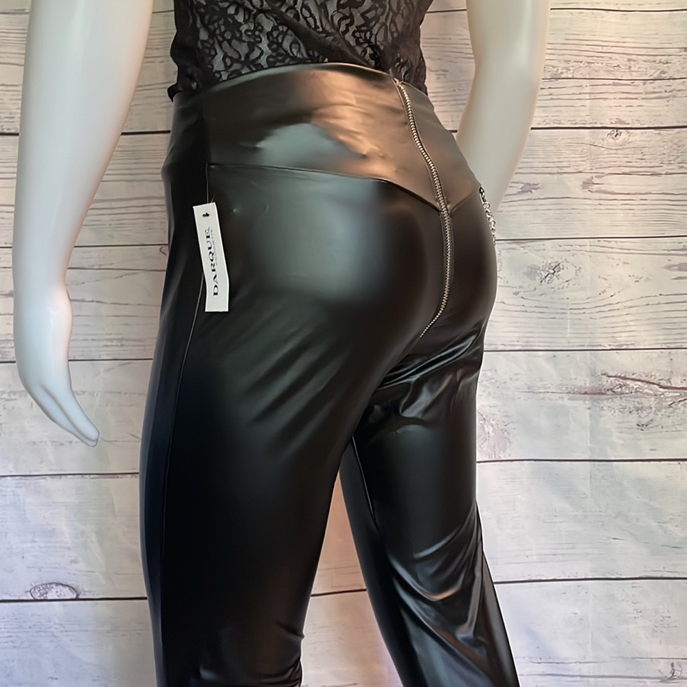 NWT Coquette Darque & Daring Wet Look Pants Size M - Picture 7 of 14